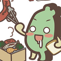 BBQはパンにはさむ